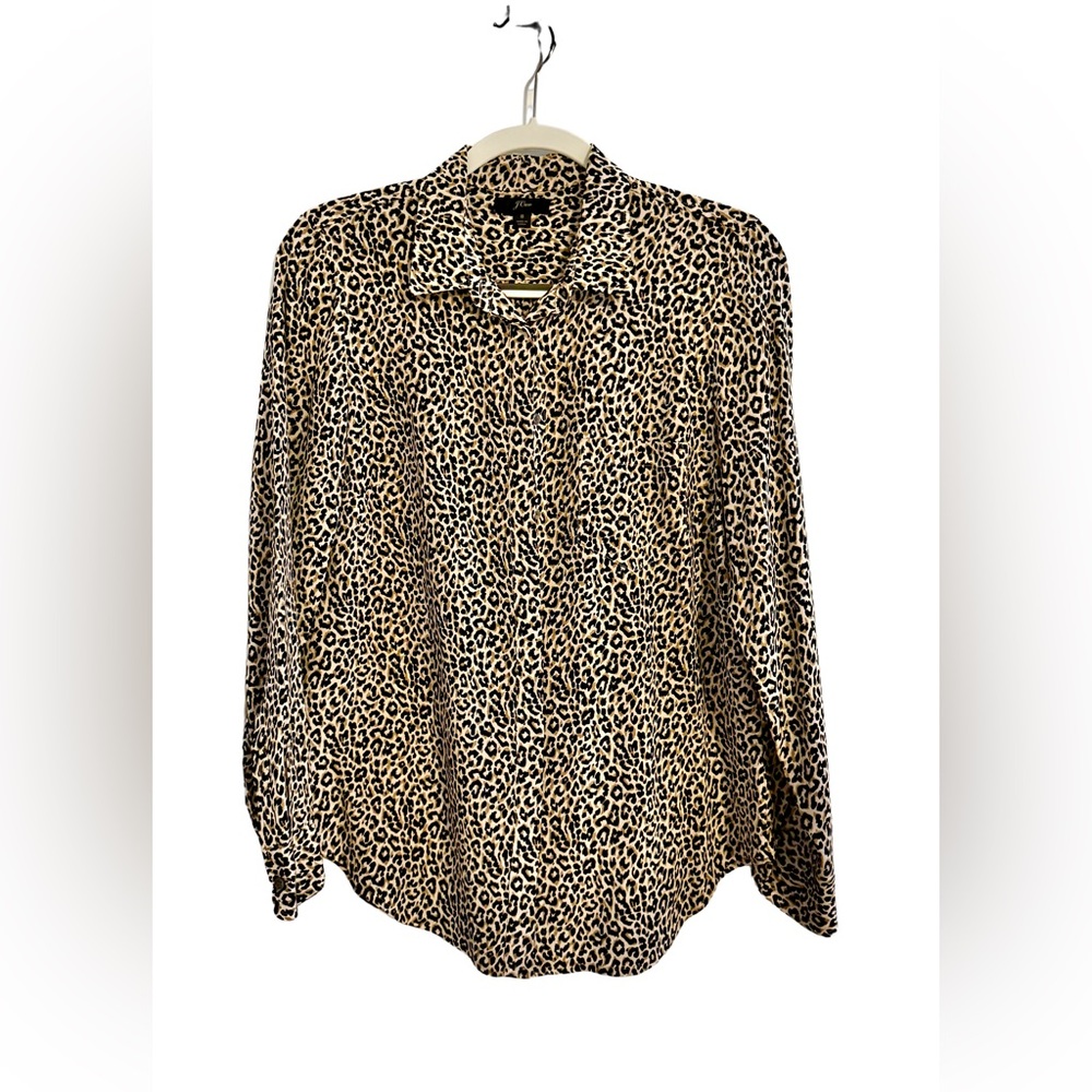 J Crew 100% Silk Blouse Size 8